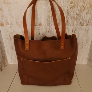 Leather tote